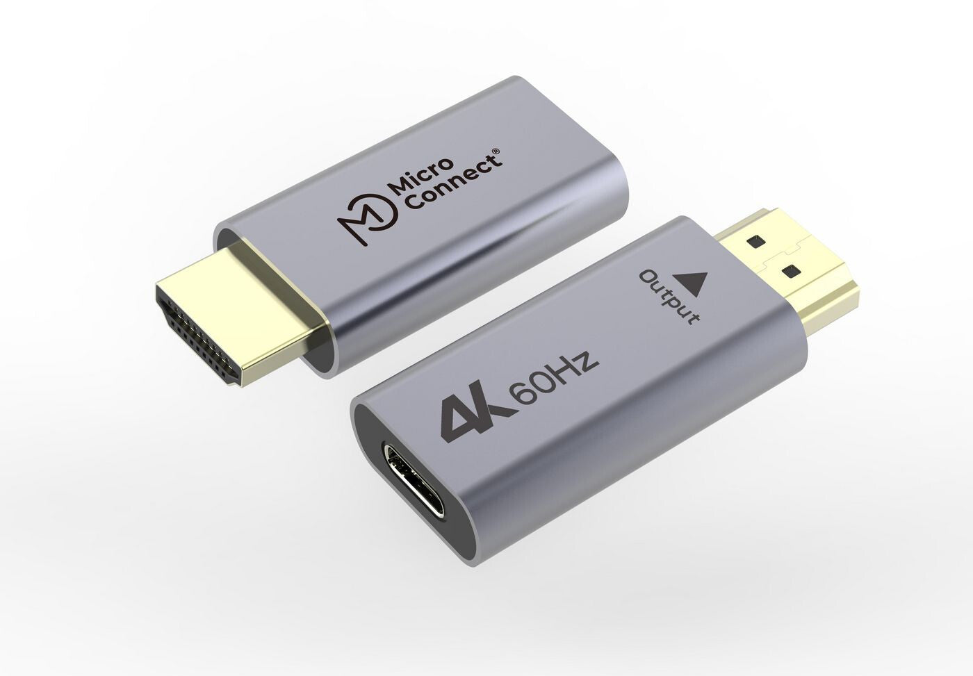 Microconnect HDMIUSB3.2A video cable adapter HDMI Type A (Standard) Black, Silver