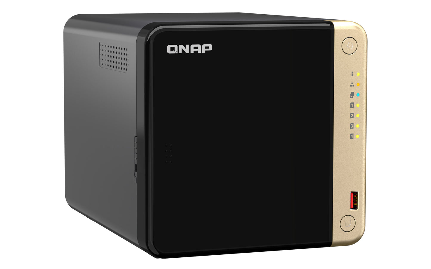 QNAP TS-464 NAS Tower Intel® Celeron® N5095 8 GB DDR4 24 TB HDD QNAP Turbo System Black, Gold