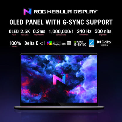 ASUS ROG Zephyrus G16 GU606AR-TB016W Intel Core Ultra 9 386H Laptop 40.6 cm (16") 2.5K 32 GB LPDDR5x-SDRAM 2 TB SSD NVIDIA GeForce RTX 5070 Ti Wi-Fi 7 (802.11be) Windows 11 Home Grey