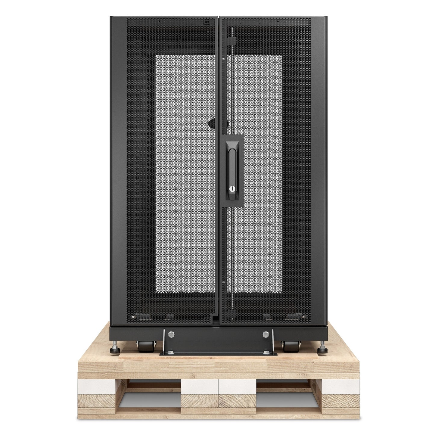 APC NetShelter SX, Server Rack Enclosure, 18U, Shock Packaging, Black, 925H x 600W x 1070D mm