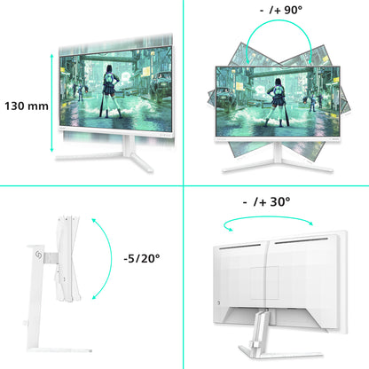 Philips Evnia 3000 24M2N3201P/00 computer monitor 60.5 cm (23.8") 1920 x 1080 pixels Full HD LCD White