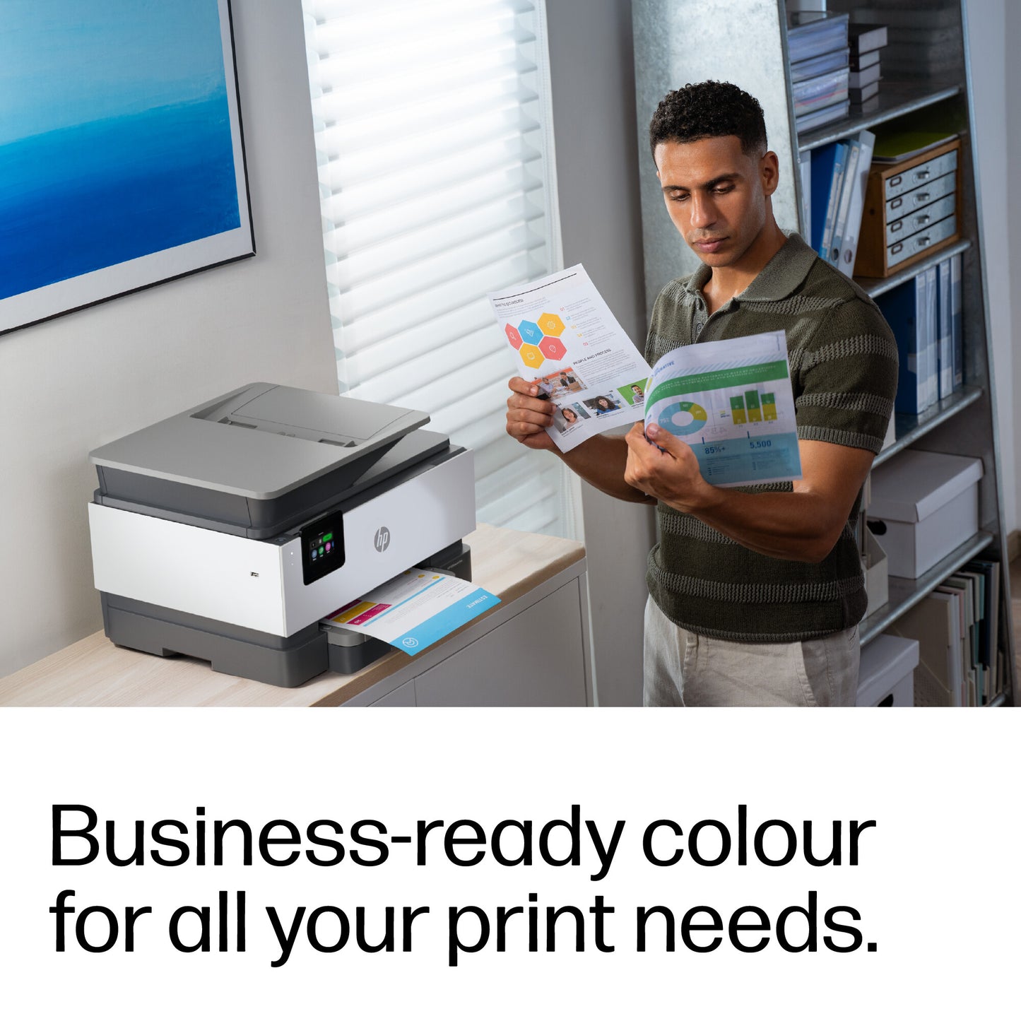 HP OfficeJet Pro 9132e Wireless All-in-One Color Printer, Instant Ink; Two-sided printing