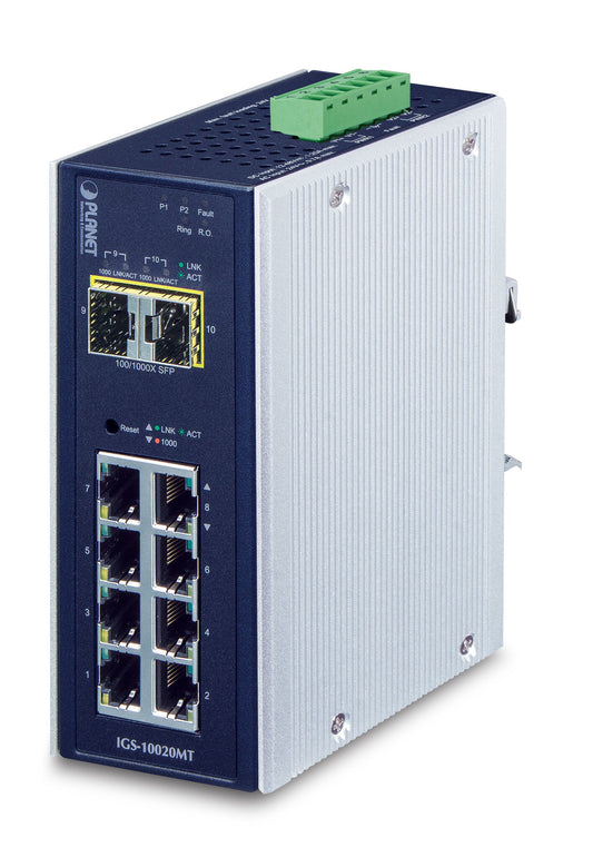 PLANET IGS-10020MT network switch, Managed, 8-port, black