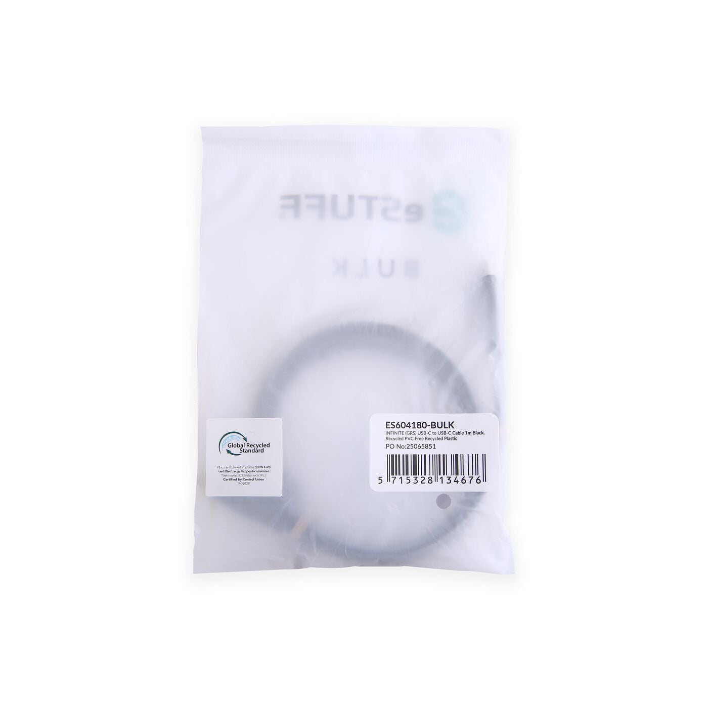 eSTUFF ES604180-BULK USB cable USB 2.0 1 m USB C 60 W Black