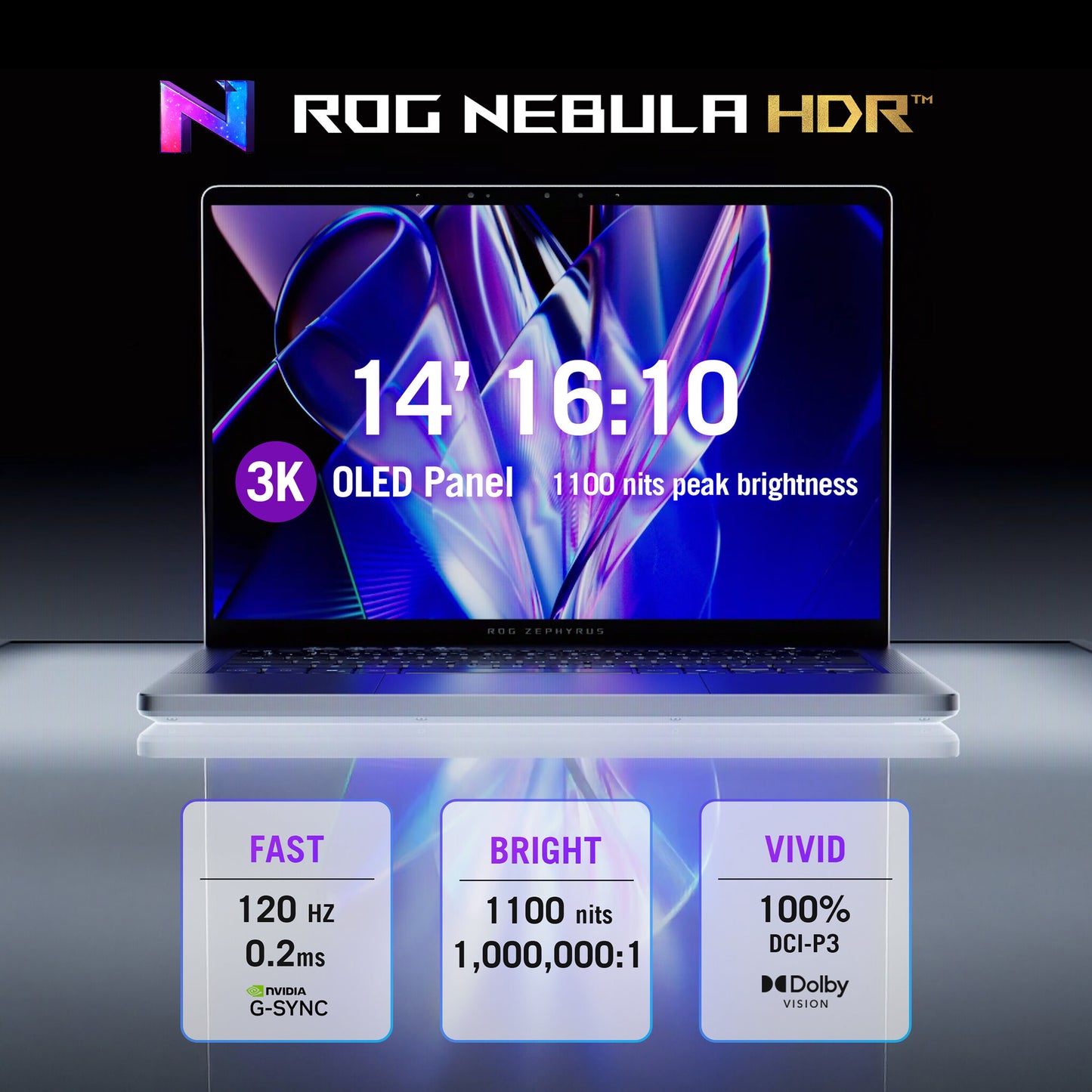 ASUS ROG Zephyrus G14 GU405AP-SY004W Intel Core Ultra 9 386H Laptop 35.6 cm (14") 3K 32 GB LPDDR5x-SDRAM 1 TB SSD NVIDIA GeForce RTX 5070 Wi-Fi 7 (802.11be) Windows 11 Home Grey