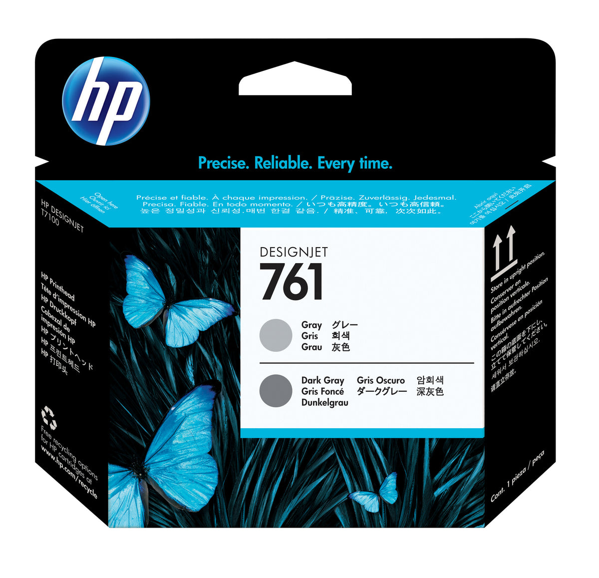 HP 761 Gray/Dark Gray Designjet Printhead