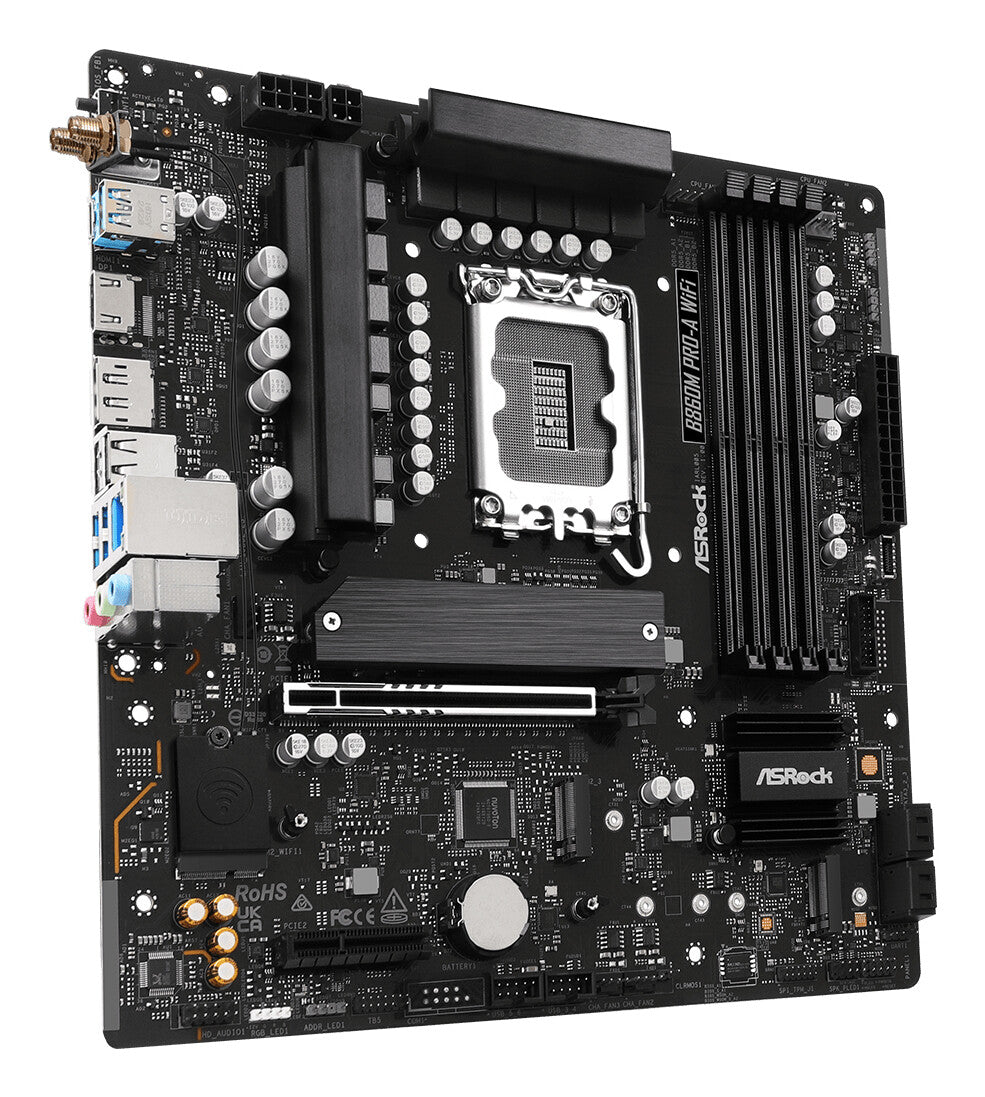 Asrock B860M Pro-A WiFi Intel B860 LGA 1851 (Socket V1) micro ATX