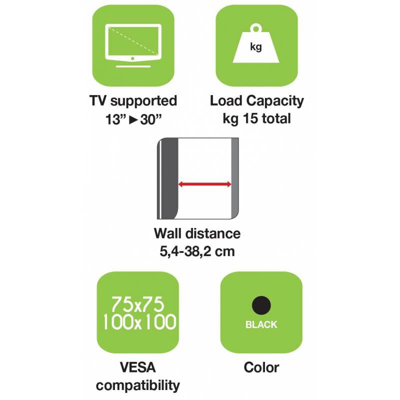 Techly ICA-LCD-923B TV mount/stand 76.2 cm (30") Black