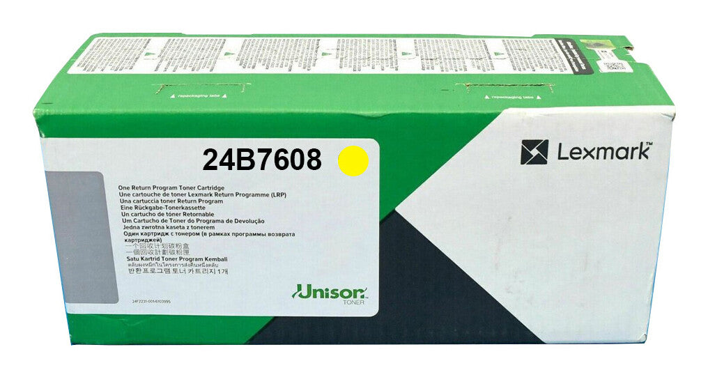 Lexmark 24B7608 toner cartridge 1 pc(s) Original Yellow