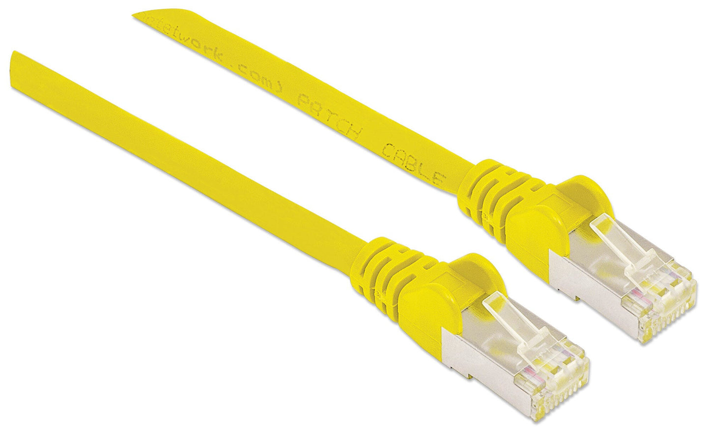 Intellinet Network Patch Cable, Cat6A, 2m, Yellow, Copper, S/FTP, LSOH / LSZH, PVC, RJ45, Gold Plated Contacts, Snagless, Booted, Lifetime Warranty, Polybag