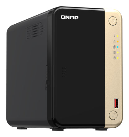 QNAP TS-264 NAS Tower Intel® Celeron® N5095 8 GB 4 TB HDD QNAP Turbo System Black, Gold