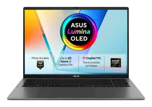 ASUS Vivobook S16 M3607GA-SH001W Copilot+ PC AMD Ryzen™ AI 7 445 Laptop 40.6 cm (16") WUXGA 16 GB DDR5-SDRAM 1 TB SSD Wi-Fi 6 (802.11ax) Windows 11 Home Grey