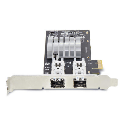 StarTech.com 2-Port GbE SFP Network Card, PCIe 2.0 x1, Intel I350-AM2 2x 1GbE Controller, 1000BASE Copper/Fiber Optic, Dual-Port Gigabit Ethernet NIC, Desktop/Server Backplanes - Windows and Linux Compatible
