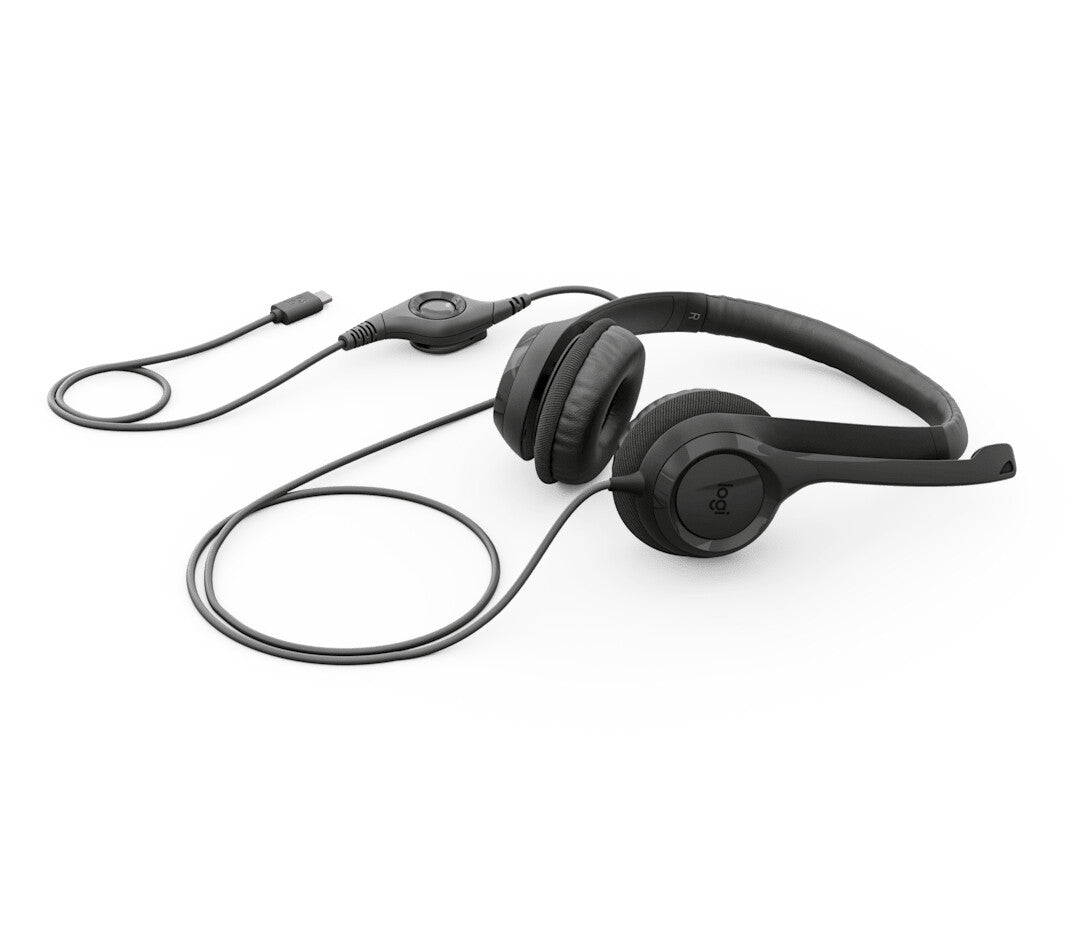 Logitech H390 Headset Wired Head-band Calls/Music USB Type-C Black