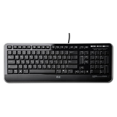 HP QY776AA keyboard Office USB QWERTY English Black