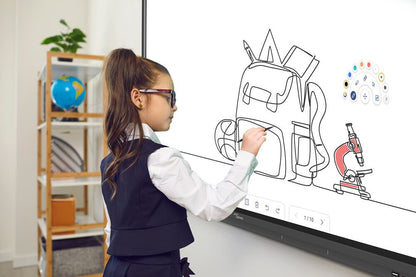 Optoma 5752RK+ Interactive flat panel 190.5 cm (75") LED 400 cd/m² 4K Ultra HD Black Touchscreen Built-in processor Android 11