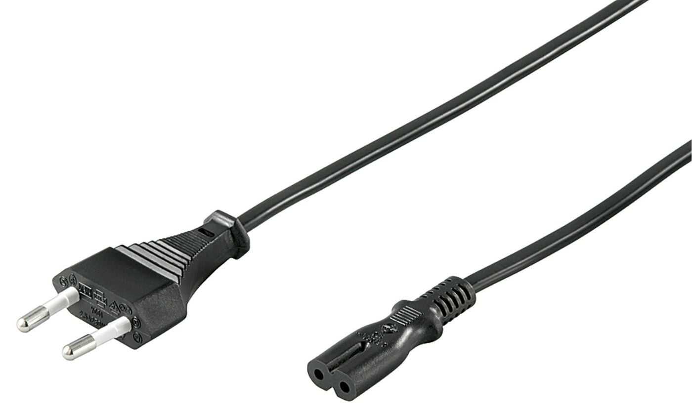 Microconnect PE030713 power cable Black 1.5 m Power plug type C C7 coupler