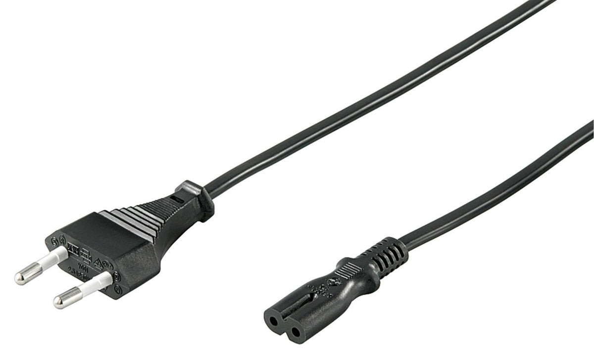 Microconnect PE030718 power cable Black 1.8 m Power plug type C C7 coupler