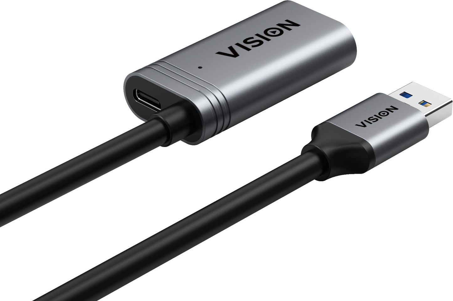 Vision TC 5MUSB3.0EXT+/BL USB cable USB 3.2 Gen 1 (3.1 Gen 1) 5 m USB A Black, Silver