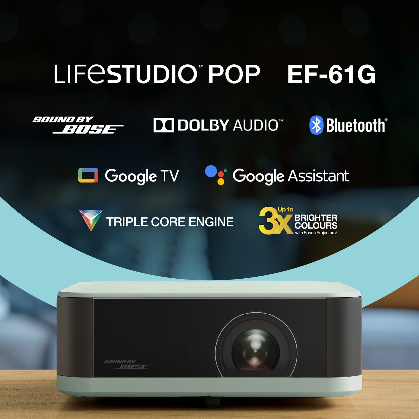 Epson Home Cinema Lifestudio Pop — EF-61G Ice Green