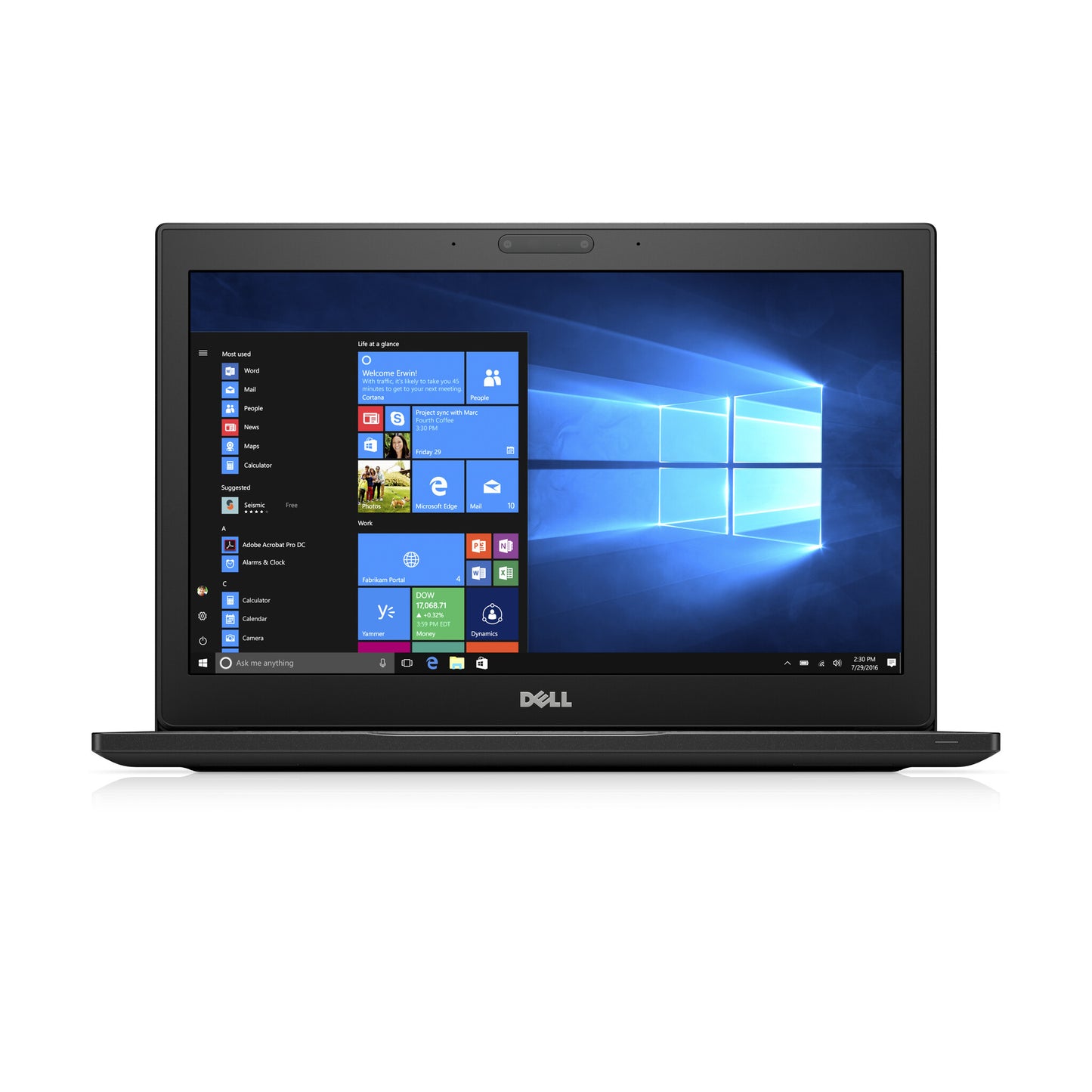 DELL Latitude 7280 Intel® Core™ i7 i7-7600U Laptop 31.8 cm (12.5") Full HD 8 GB DDR4-SDRAM 256 GB SSD Wi-Fi 5 (802.11ac) Windows 10 Pro Black