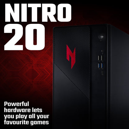 Acer Nitro N20-101 Gaming Desktop - Intel Core 5-210H, 16GB, 512GB SSD, Nvidia GeForce RTX 5050, Windows 11, Black