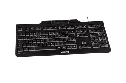 CHERRY KC 1000 SC Corded Smartcard Keyboard, Black, USB (QWERTY - UK)