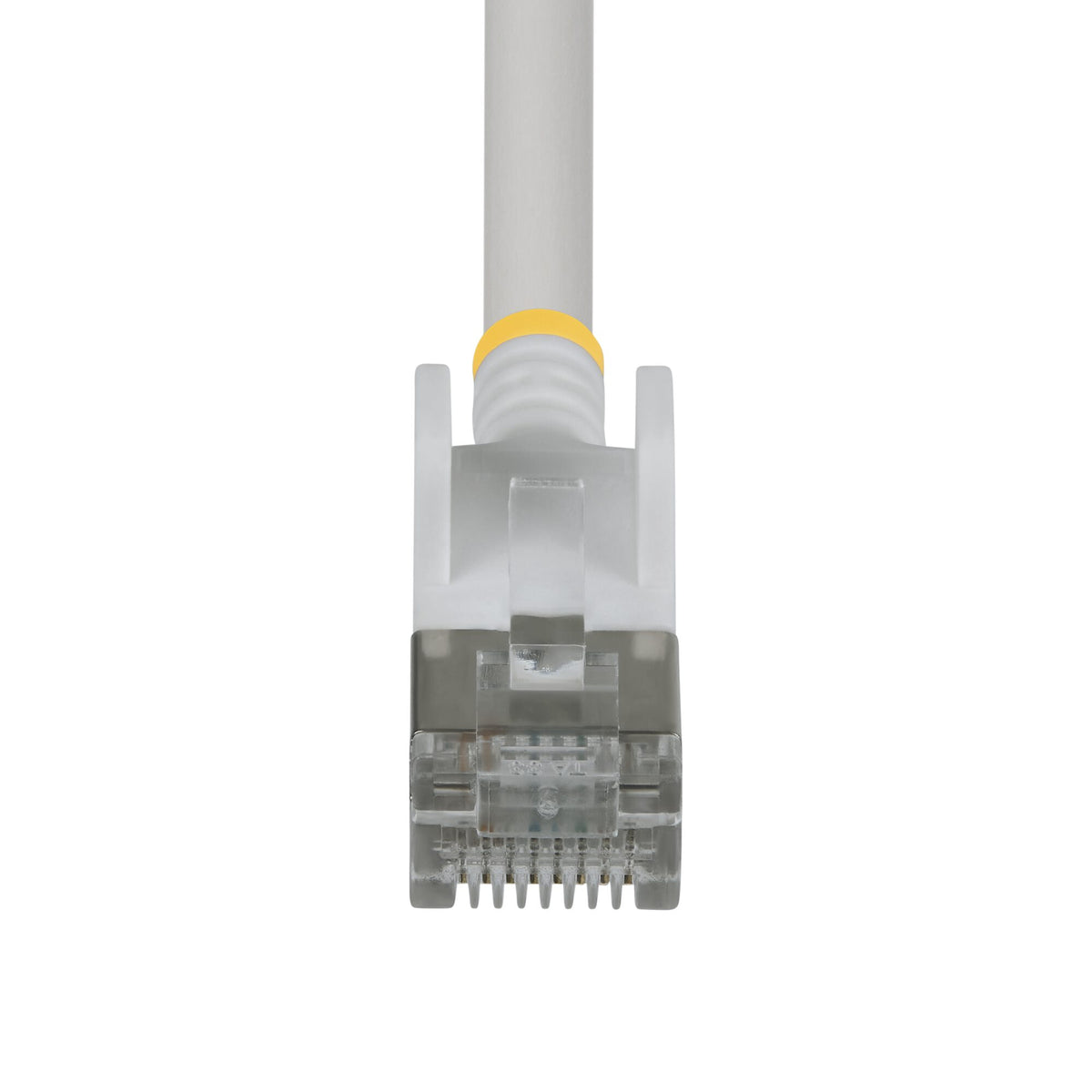 StarTech.com 15cm White Ultra Slim Cat6A Ethernet Cable, Snagless, FTP, Pure Bare Copper Wire, 34AWG Slim RJ45 Network Patch Cord, Individually Tested