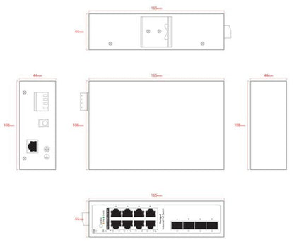 Ernitec ELECTRA-IM08-1GB network switch Managed L2/L2+ Gigabit Ethernet (10/100/1000) Power over Ethernet (PoE)