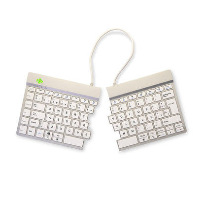 R-Go Tools Ergonomic keyboard R-Go Split Break with break software, ergonomic split keyboard, QWERTY (ES), Bluetooth, white