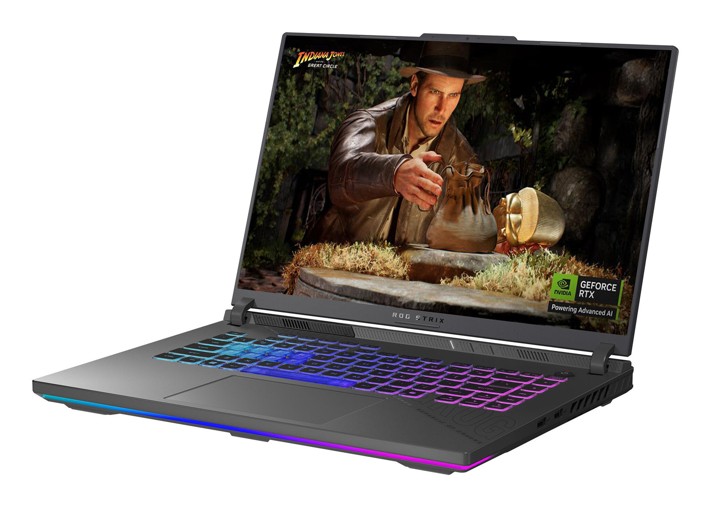 ASUS ROG Strix G16 G614PR-RV016W AMD Ryzen™ 9 8940HX Laptop 40.6 cm (16") WUXGA 16 GB DDR5-SDRAM 1 TB SSD NVIDIA GeForce RTX 5070 Ti Wi-Fi 6E (802.11ax) Windows 11 Home Black, Grey