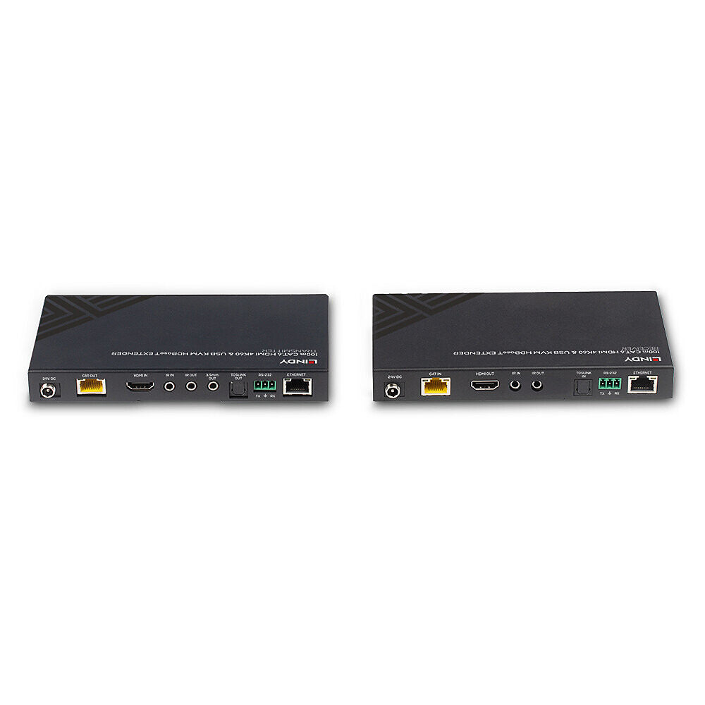 Lindy 100m Cat.6 HDMI 4K60, Audio, IR and RS-232 HDBaseT KVM Extender