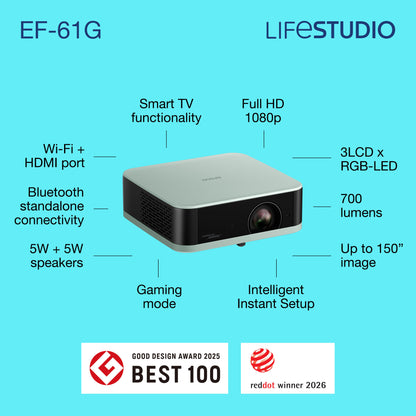 Epson Home Cinema Lifestudio Pop — EF-61G Ice Green