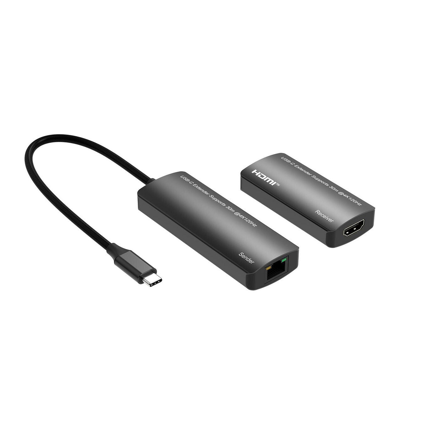 Microconnect MC-USBCHDMIEXT-30M AV extender Silver
