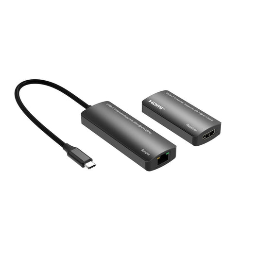 Microconnect MC-USBCHDMIEXT-30M AV extender Silver