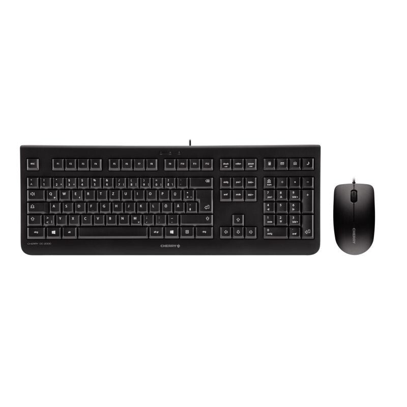 CHERRY DC 2000 keyboard Mouse included Universal USB QWERTZ Czech Black