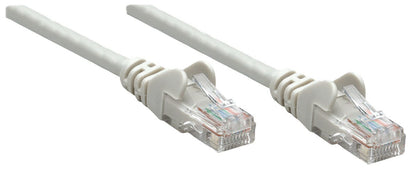 Intellinet Network Patch Cable, Cat6A, 0.25m, Grey, Copper, S/FTP, LSOH / LSZH, PVC, RJ45, Gold Plated Contacts, Snagless, Booted, Lifetime Warranty