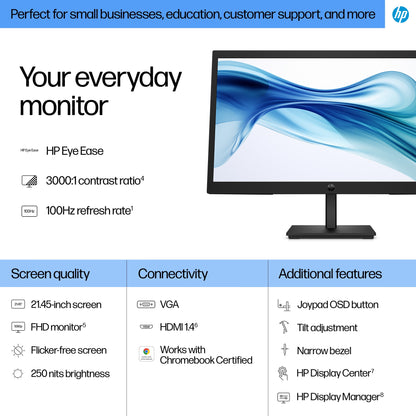 HP Series 3 Pro 21.45 inch FHD Monitor - 322pv