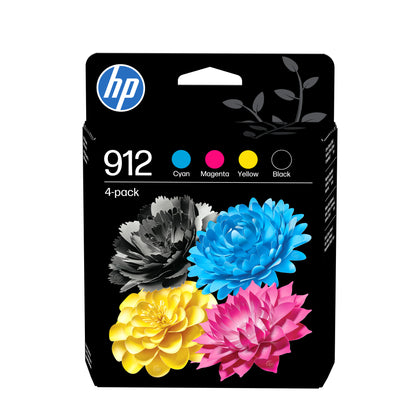 HP 912 4-pack Black/Cyan/Magenta/Yellow Original Ink Cartridges
