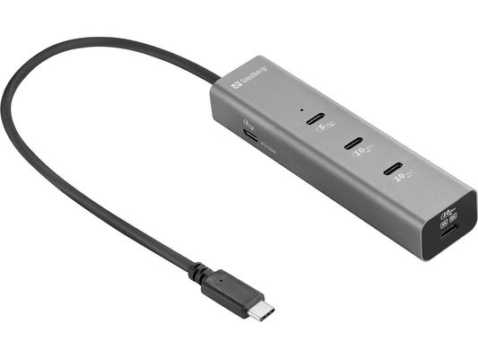 Sandberg USB-C 5-in-1 MediaDock docking station, grey