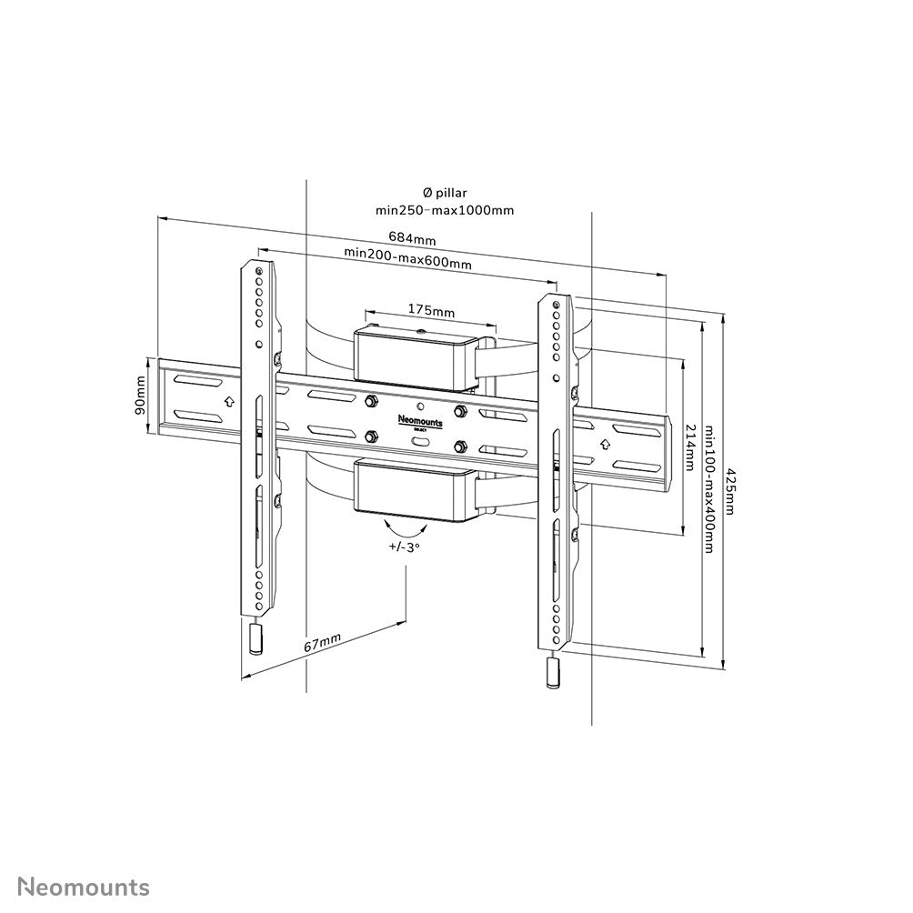 Neomounts TV pillar mount