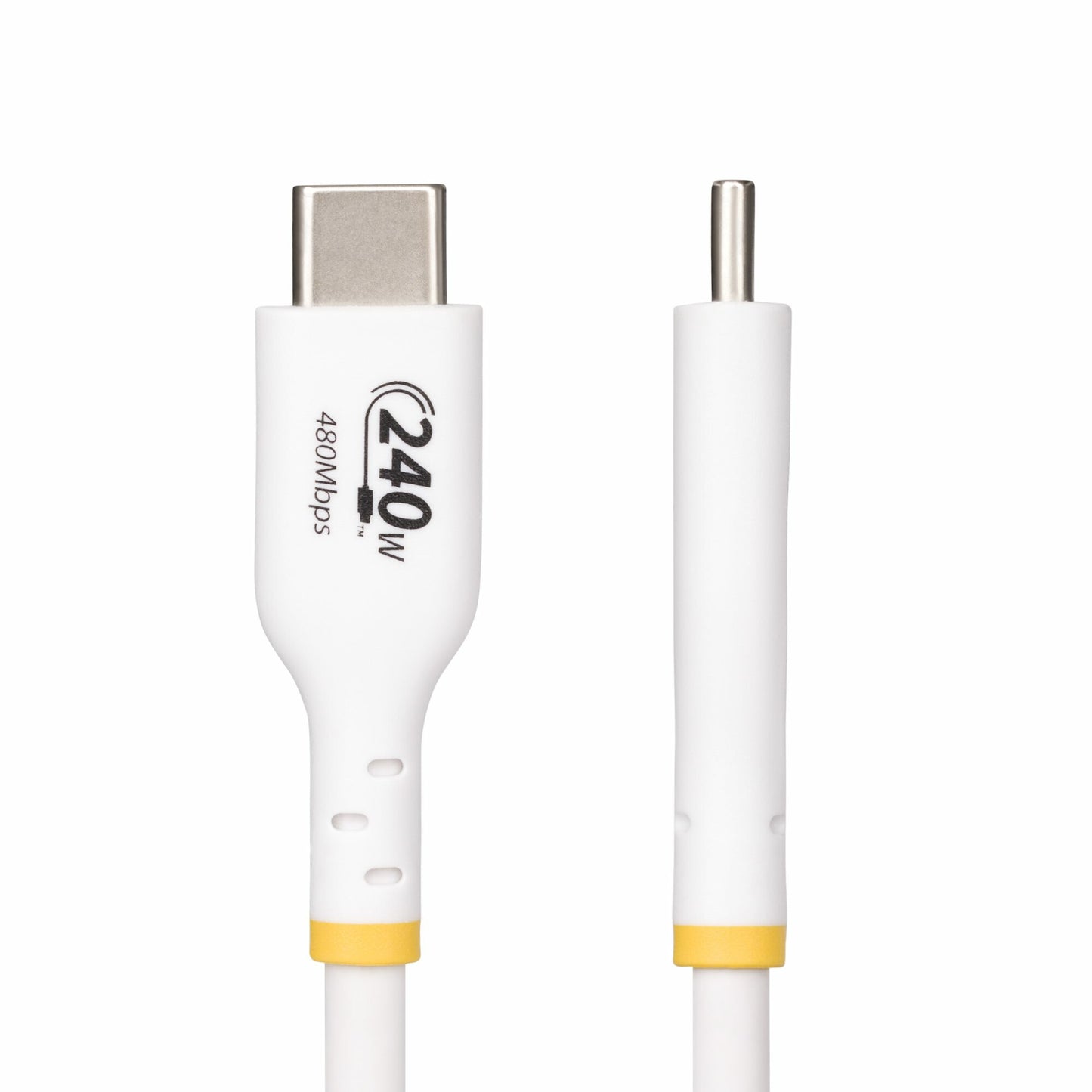 StarTech.com 3.3ft (1m) USB-C Charging Cable, Charge & Sync, 240W (5A) PD EPR, USB 2.0 Laptop Charger Cable, USB-IF Certified, TPE Jacket - White USB C Charging Cord
