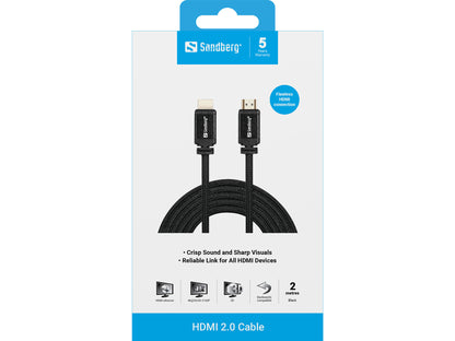 Sandberg HDMI 2.0 Cable 19M-19M, 2m