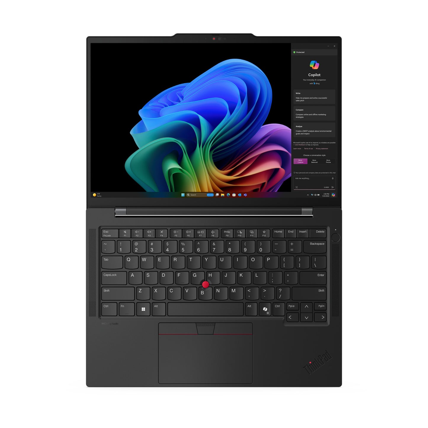 Lenovo ThinkPad T14s Gen 6 (Snapdragon) Copilot+ PC Qualcomm Snapdragon X1P-42-100 Laptop 35.6 cm (14") WUXGA 16 GB LPDDR5x-SDRAM 512 GB SSD Wi-Fi 7 (802.11be) Windows 11 Pro UK English Black