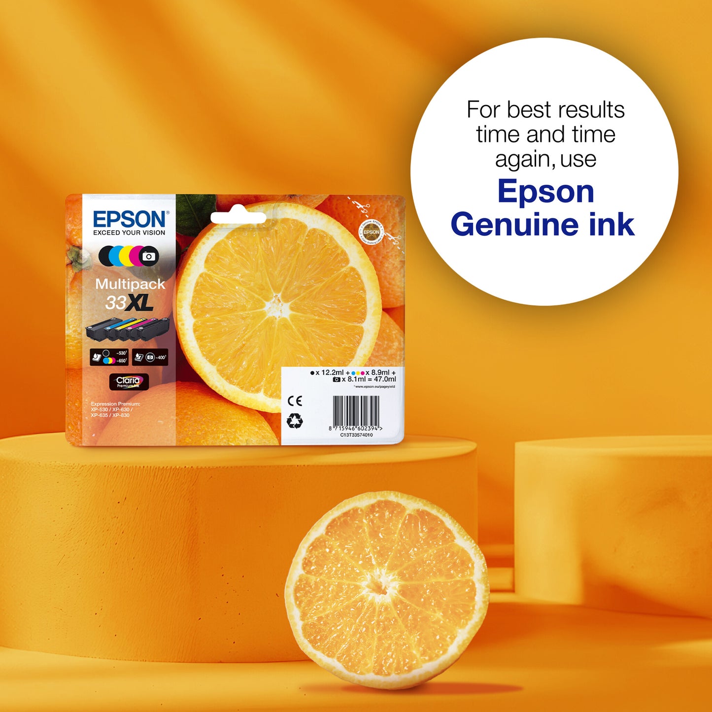 Epson Oranges 33XL Claria Premium Multipack 5-colours EasyMail Ink