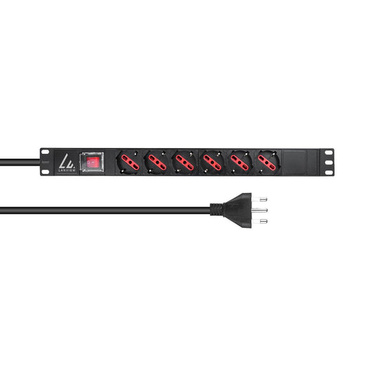 Lanview LVR-2MIT-SW-IT6 power distribution unit (PDU) 1U Black