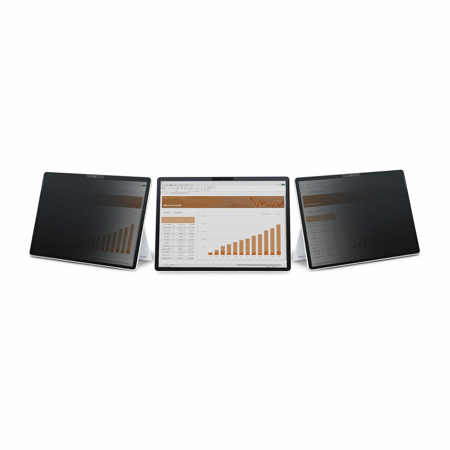 StarTech.com 4-Way 12.3in Surface Pro 4/5/6/7/7+ Privacy Screen Filter, Portrait/Landscape, Touch-Enabled, +/- 30 Deg. View, Blue Light Reduction, Matte Finish