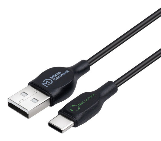 Microconnect ECO-USB3.1CCHAR3B USB cable USB 2.0 3 m USB A USB C Black