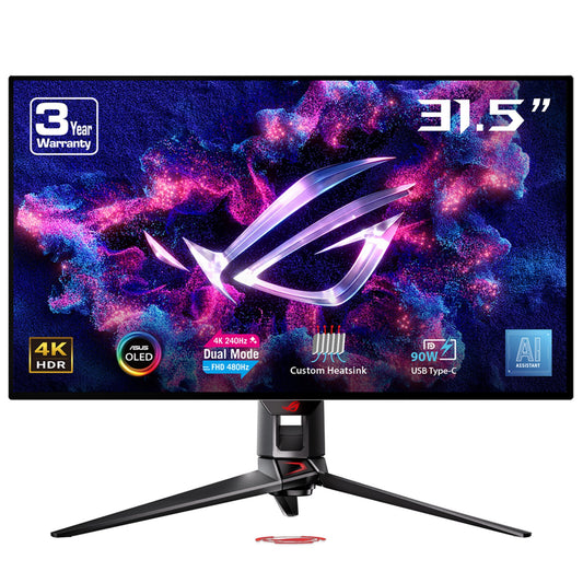 ASUS ROG Swift PG32UCDP computer monitor 80 cm (31.5") 3840 x 2160 pixels 4K Ultra HD OLED Black