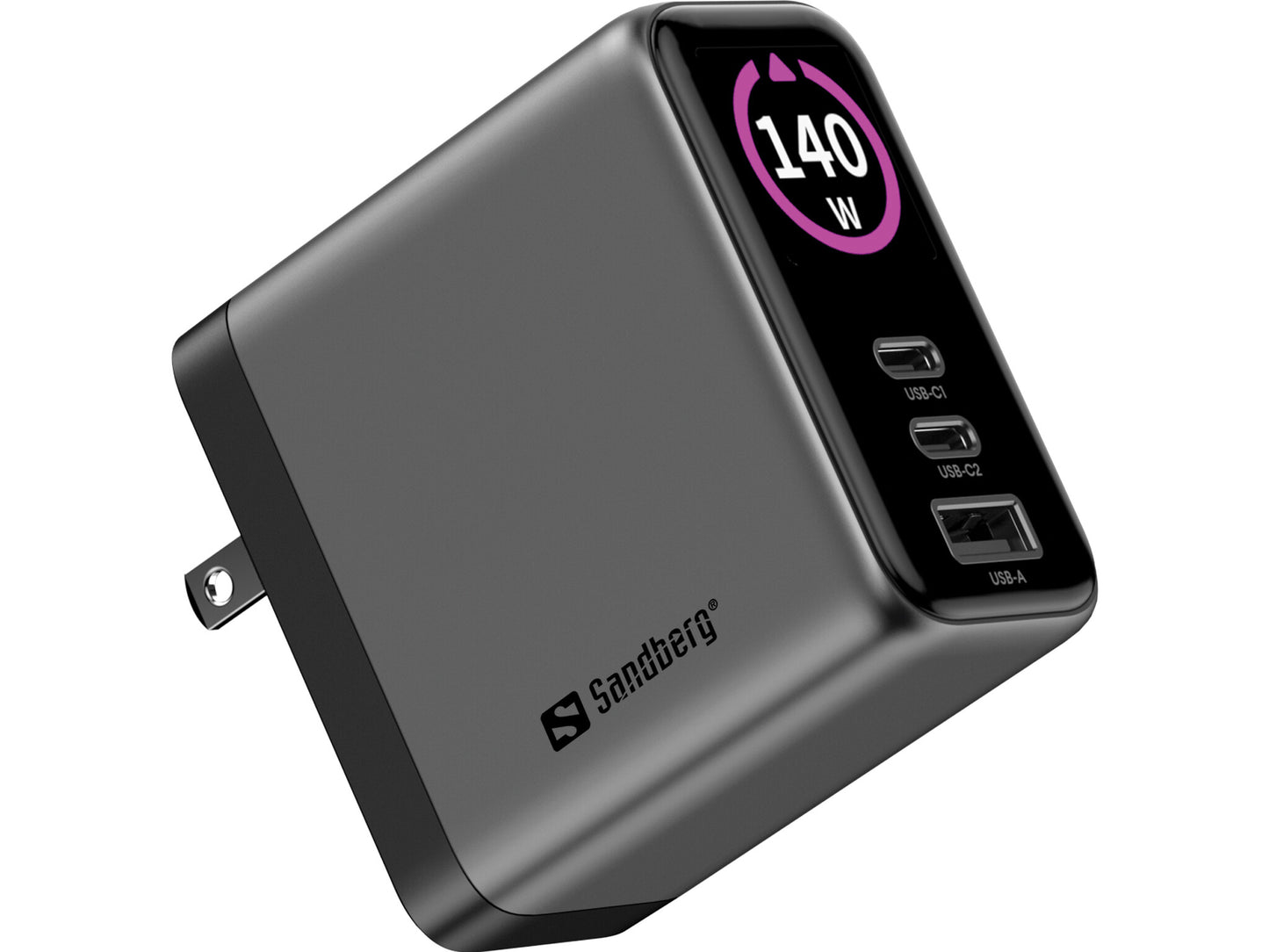 Sandberg Travel Charger PD140W Display